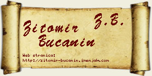 Žitomir Bučanin vizit kartica